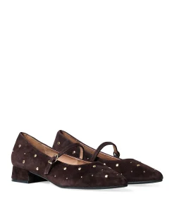 Annette dames ballerina's bruin