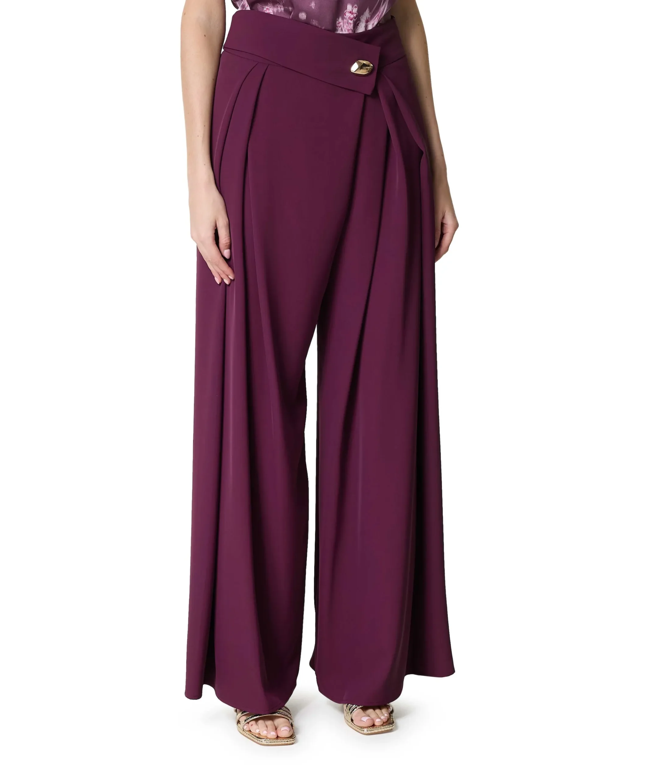 BACI PAREO.F001-P - Pantalone dames broek bordeaux