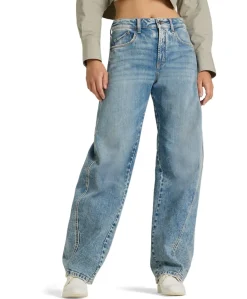 Baggy twisted dames jeans blauw