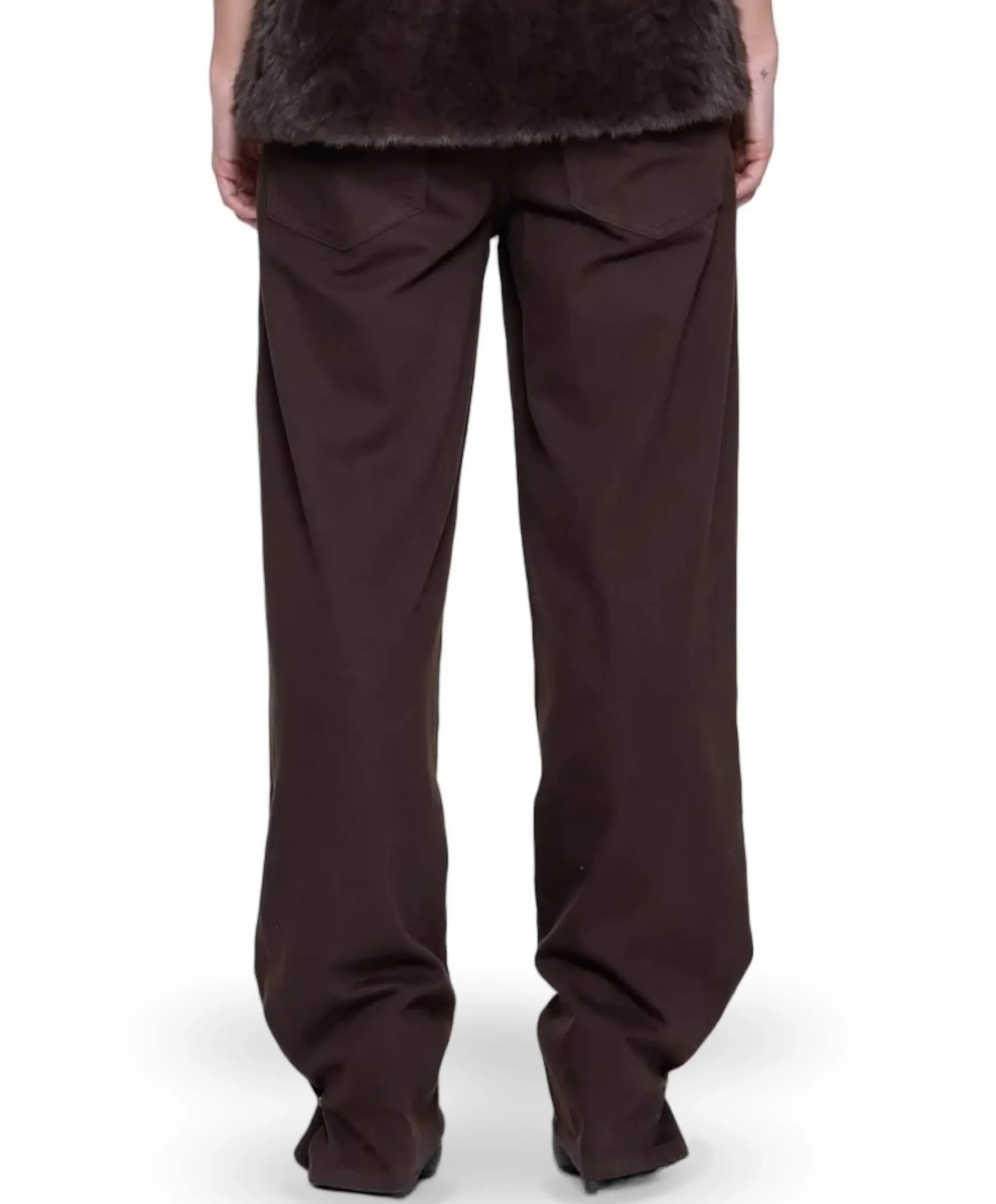 Balloon + snaps dames jeans bruin