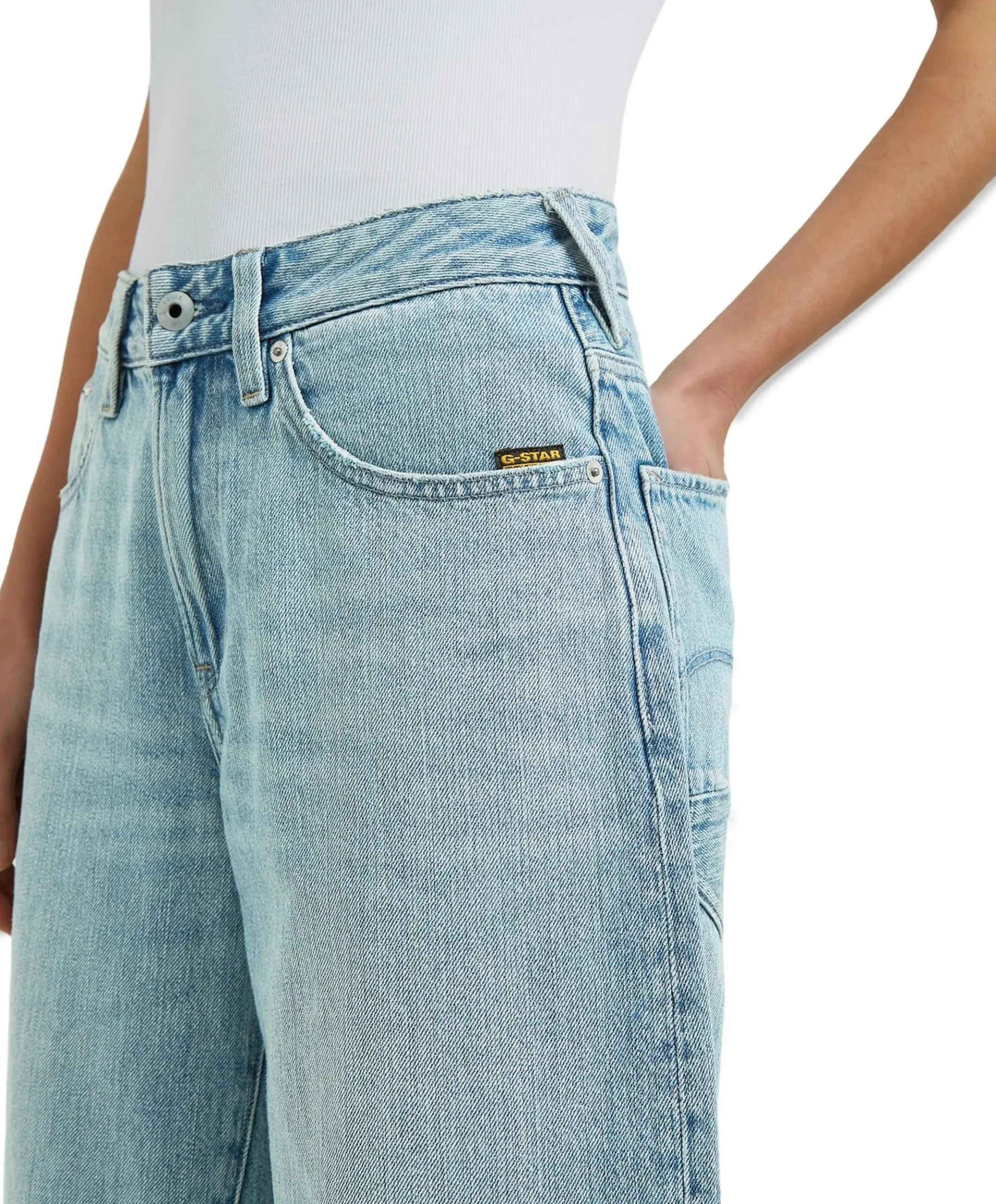 Barrel 3D Loose Wmn dames jeans blauw