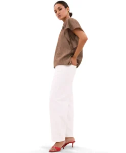 begum white jeans dames jeans wit