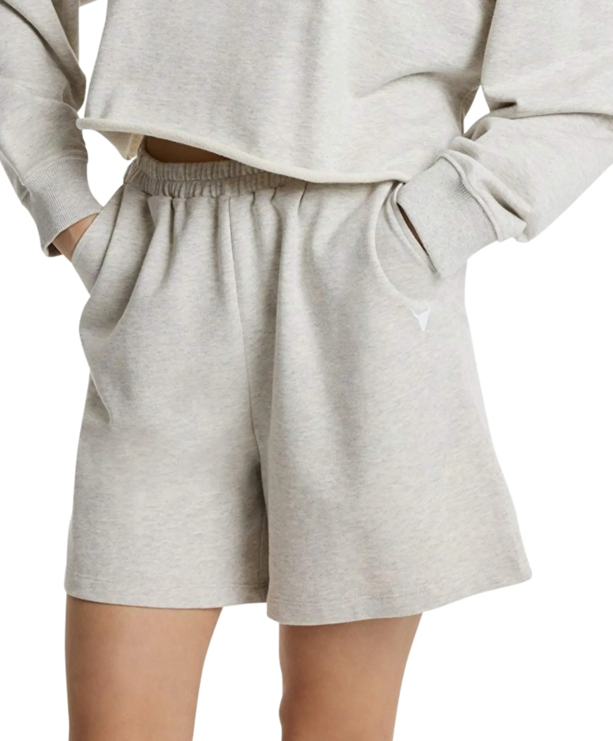 BERMUDA SWEAT SHORTS dames korte broek grijs