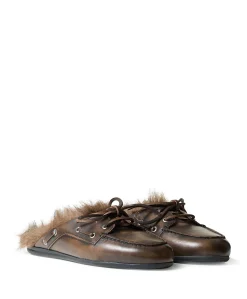 Boat Loafer Mule dames clogs bruin