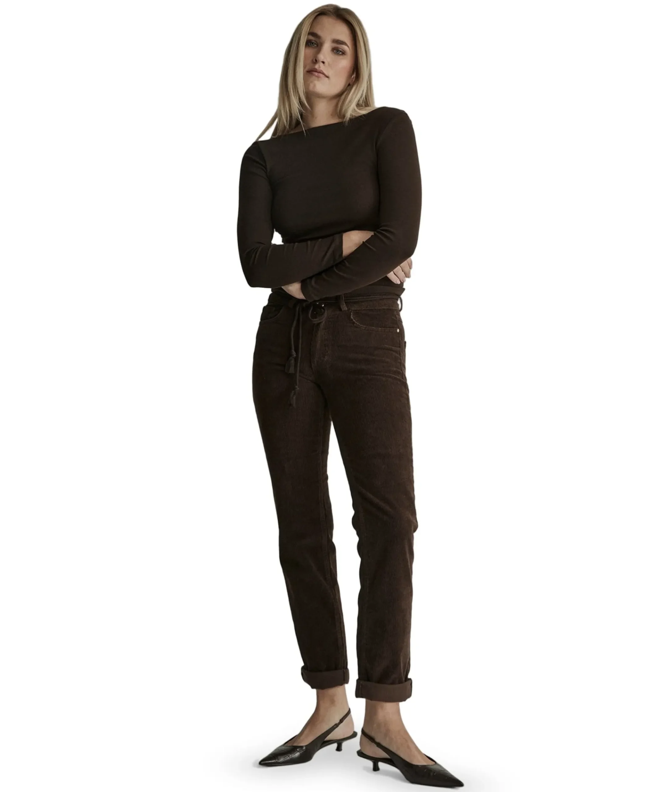 Bobby - Vintage Corduroy - 001 - Bl dames broek bruin