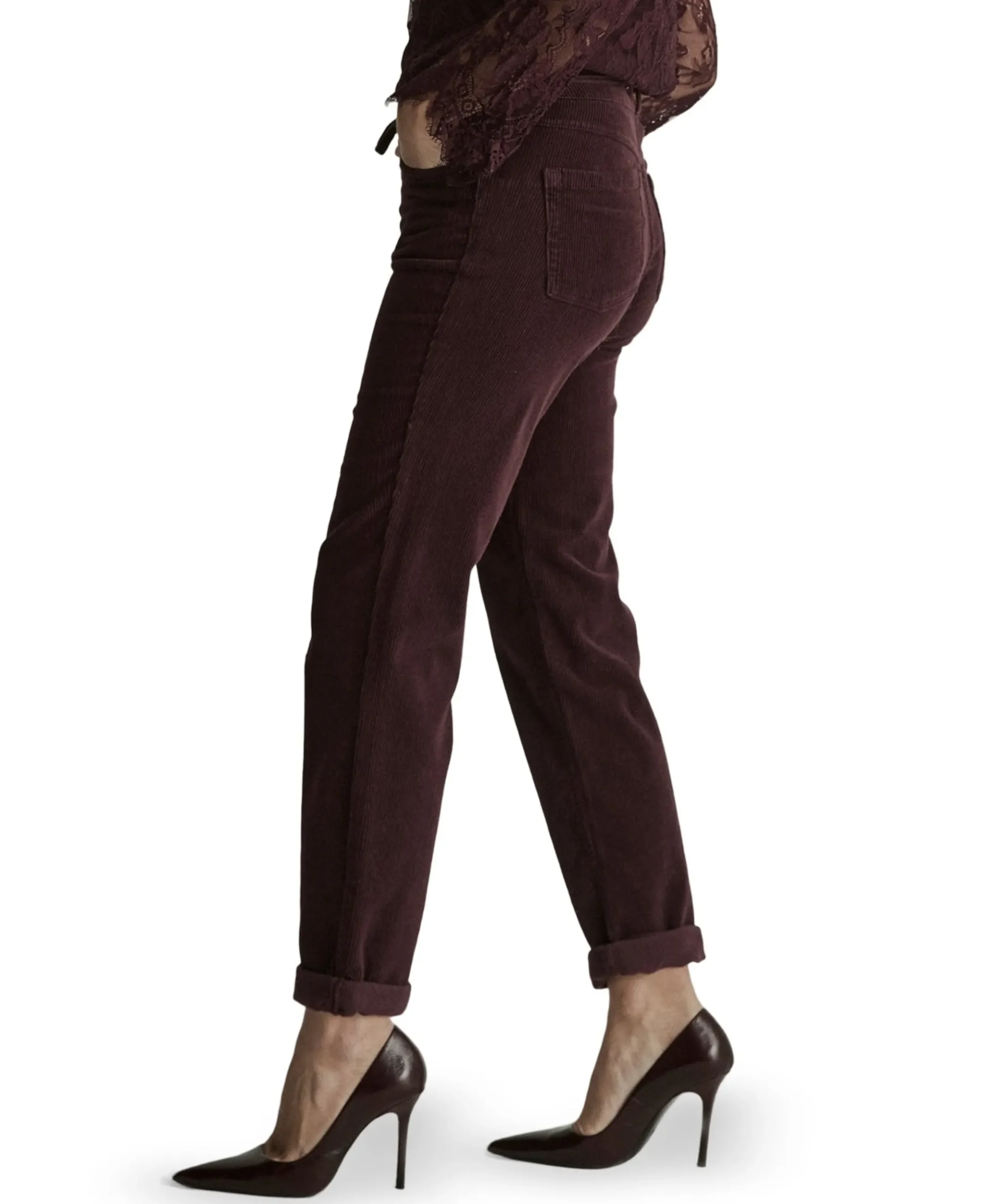 Bobby - Vintage Corduroy - 001 - Bl dames broek bordeaux