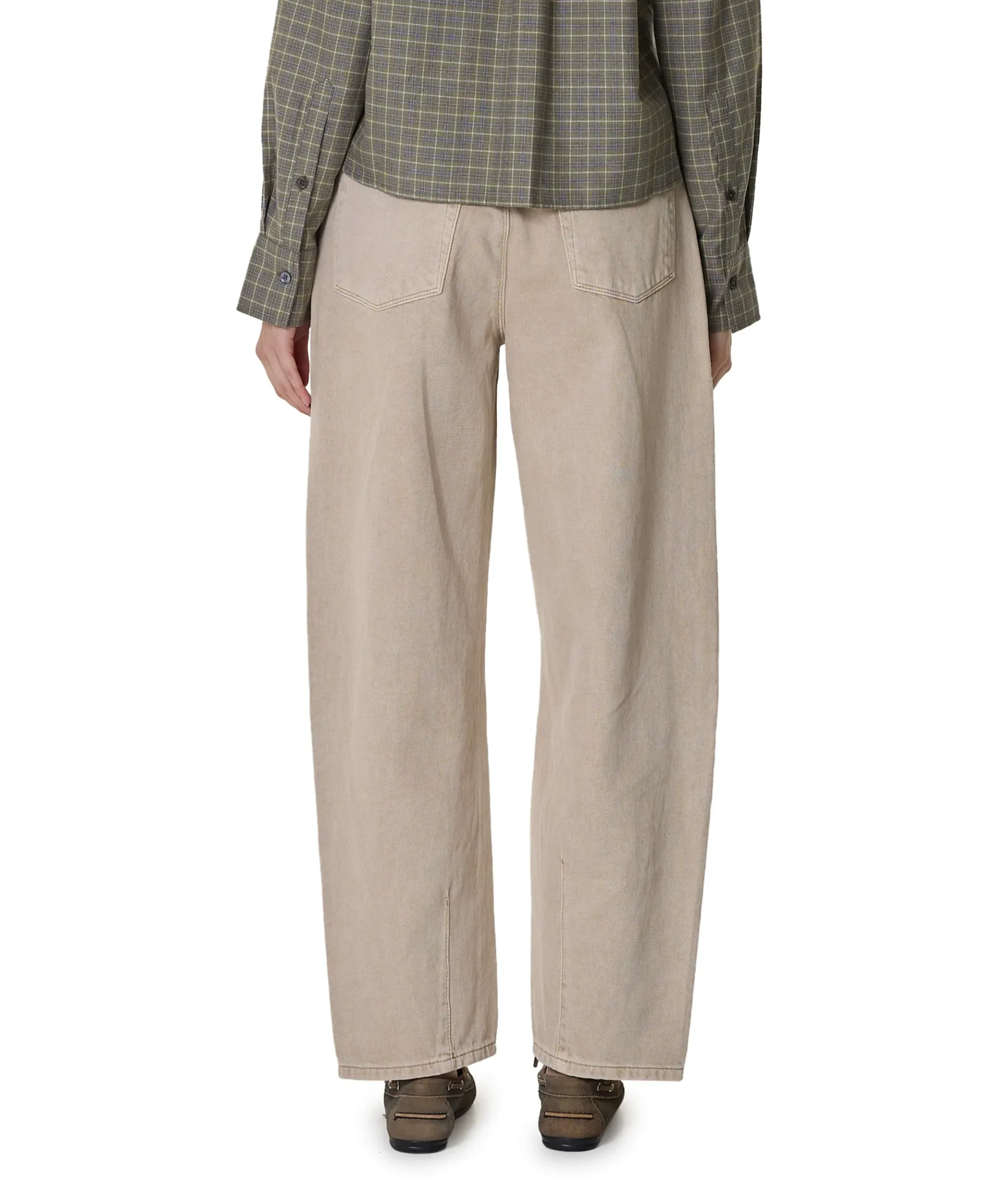 Brave barrel leg dames jeans beige