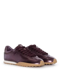 BRIDGE METALLICS dames sneakers bordeaux