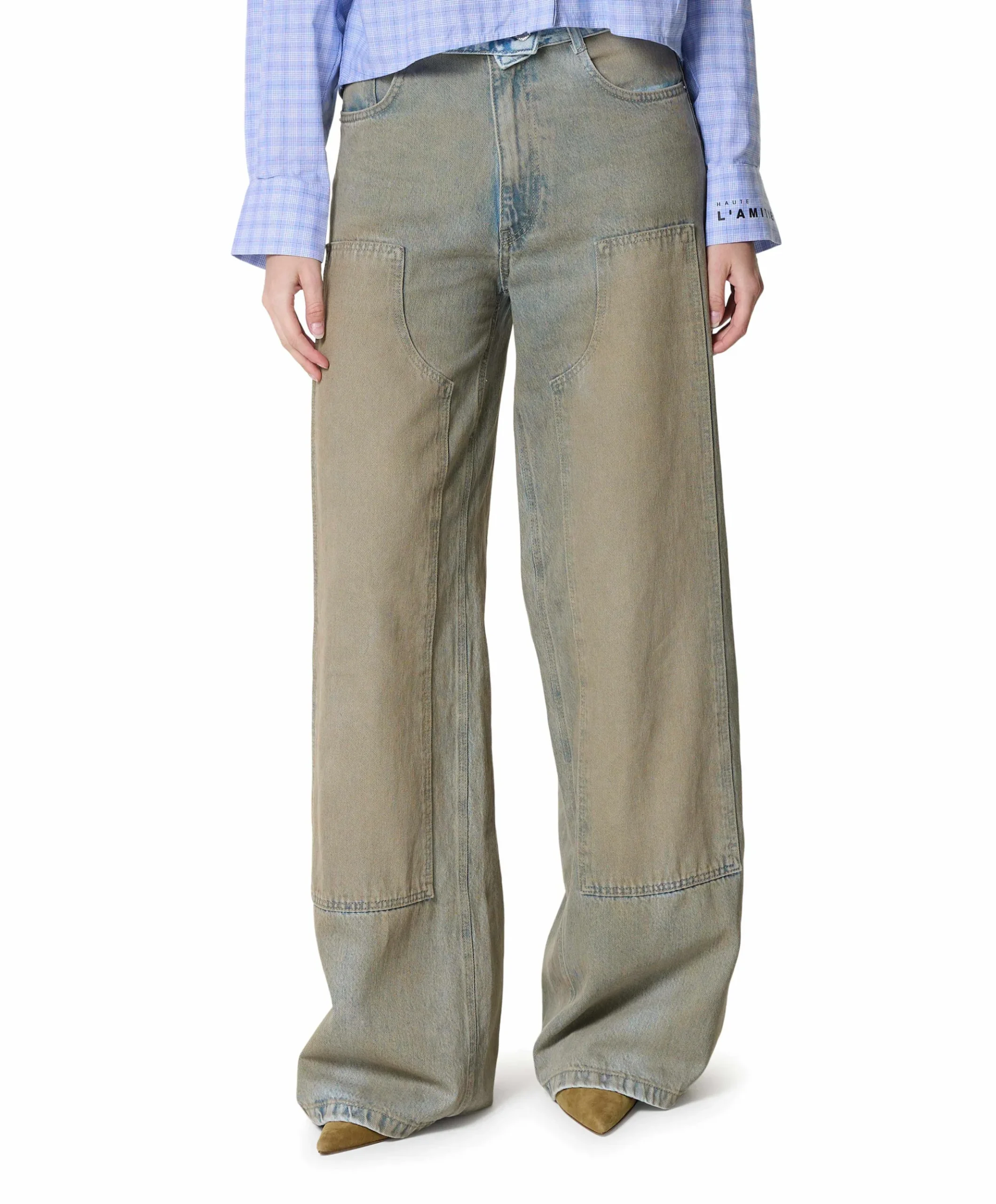 Celeste Patch Vintage Tall Jeans dames jeans beige