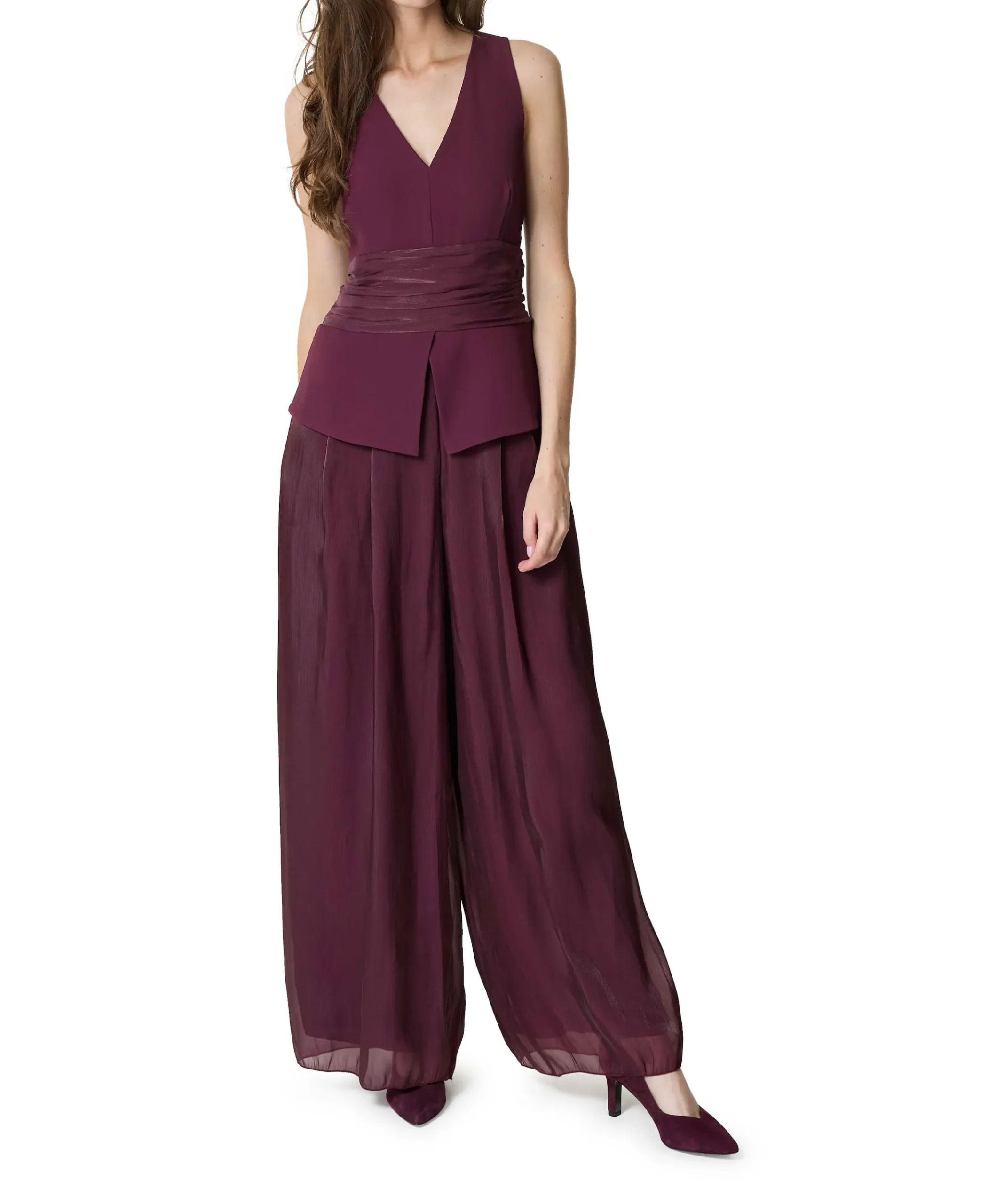 CFC 20458 dames jumpsuit bordeaux