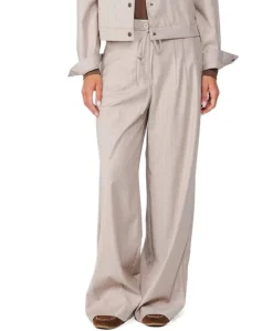 Chalk stripe dames pantalon beige