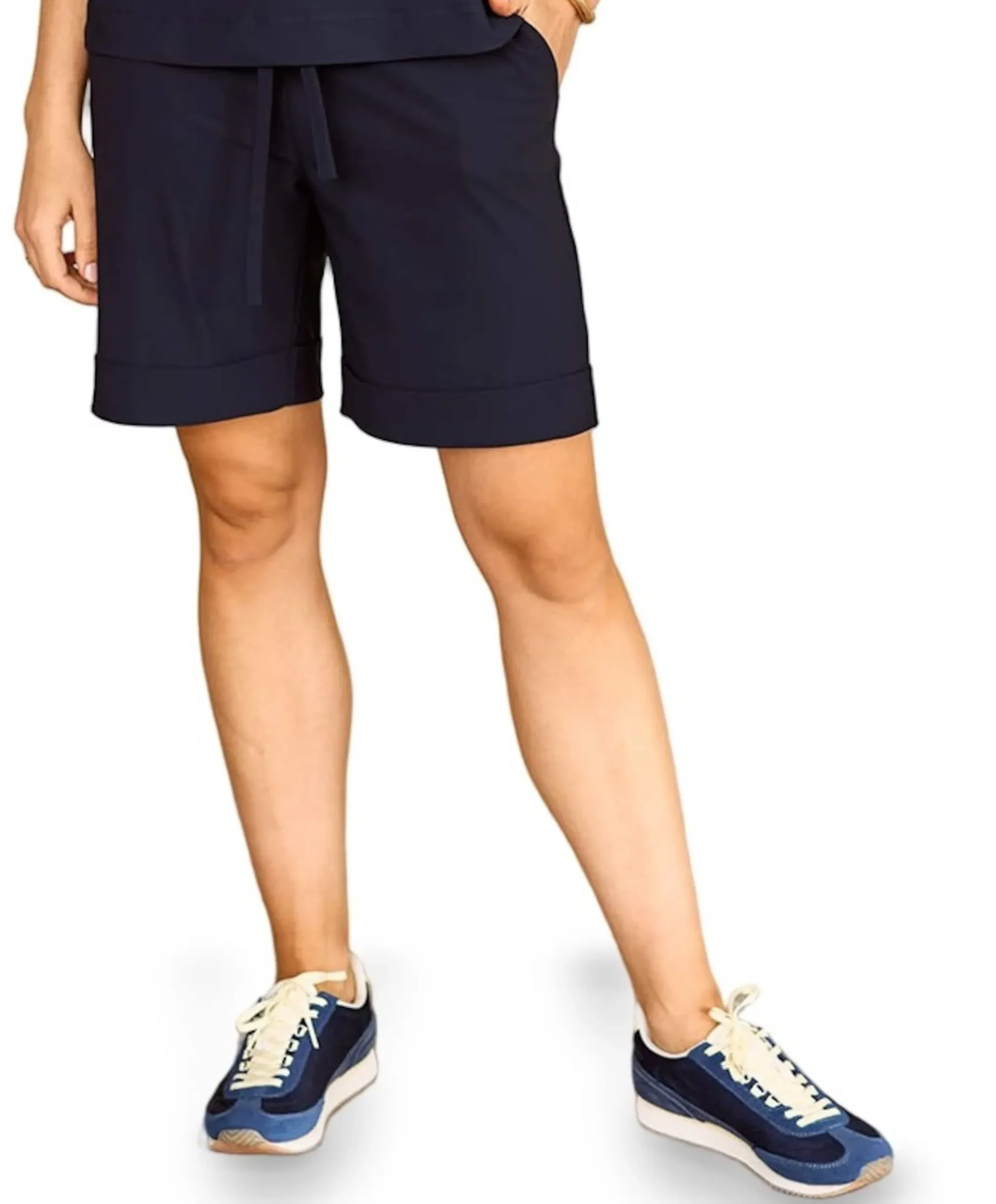 City dames bermuda blauw