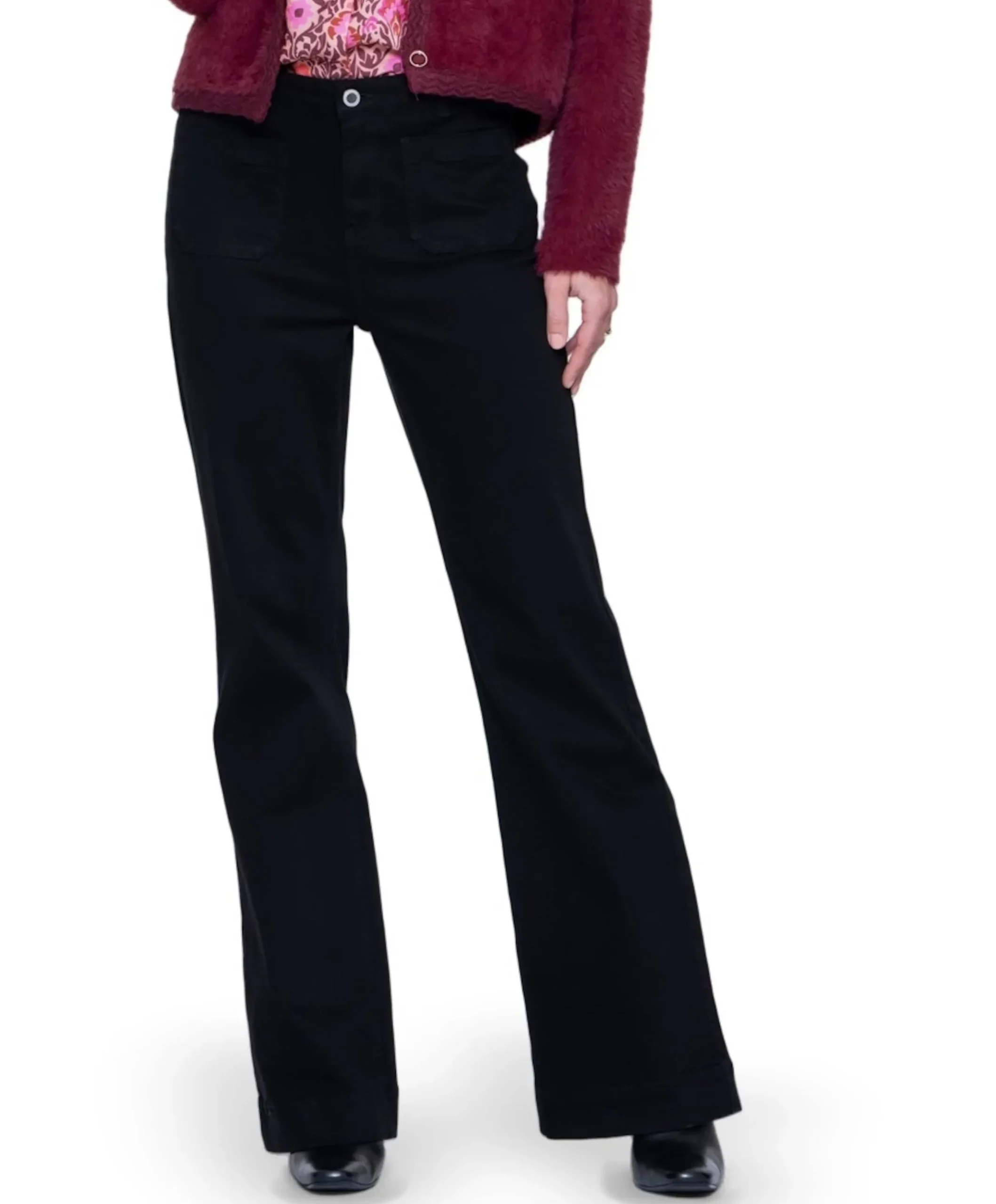 Coloured dames jeans zwart