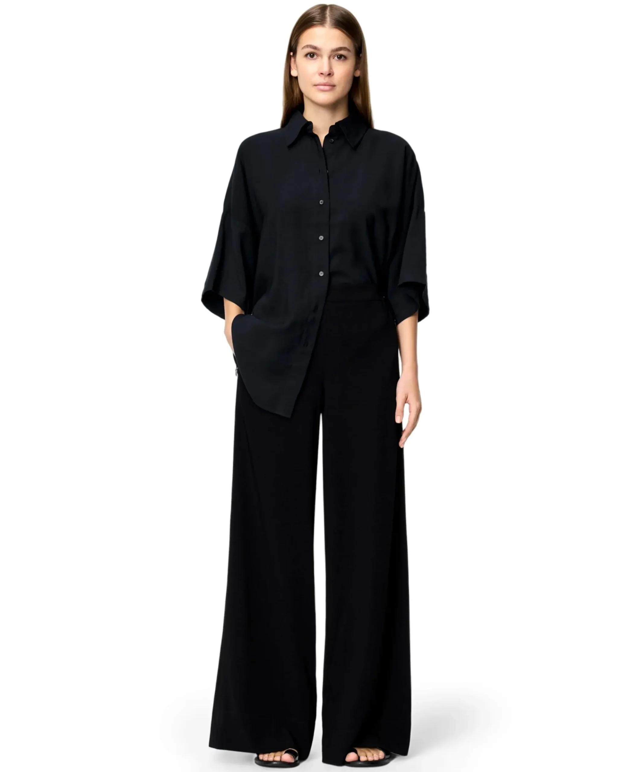 CORALIE dames pantalon zwart
