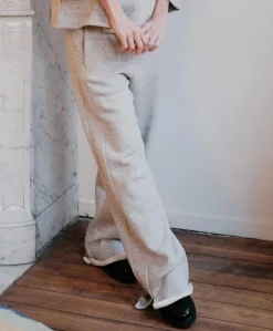 Cotton dames broek grijs