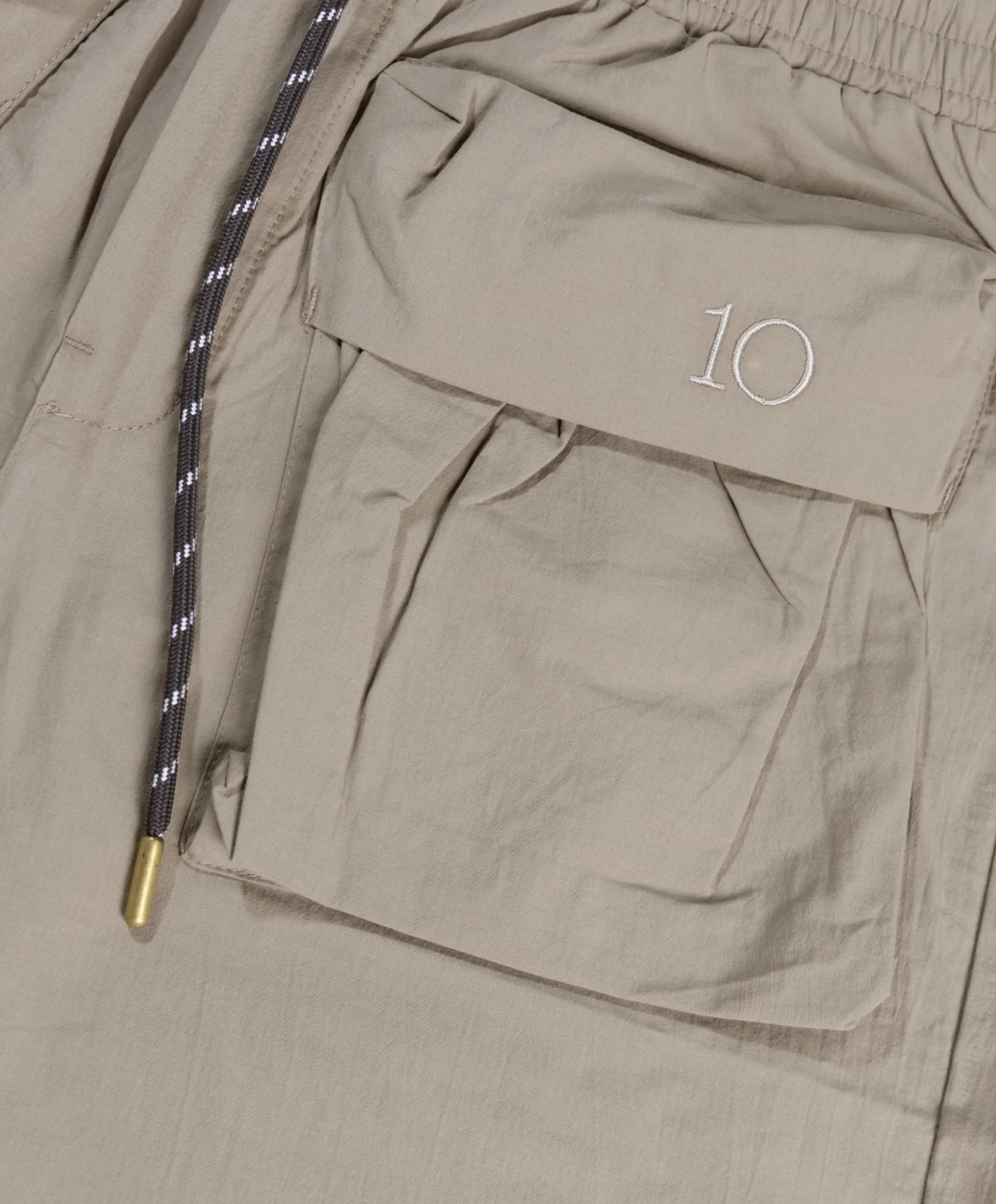 crinkle utility dames korte broek grijs
