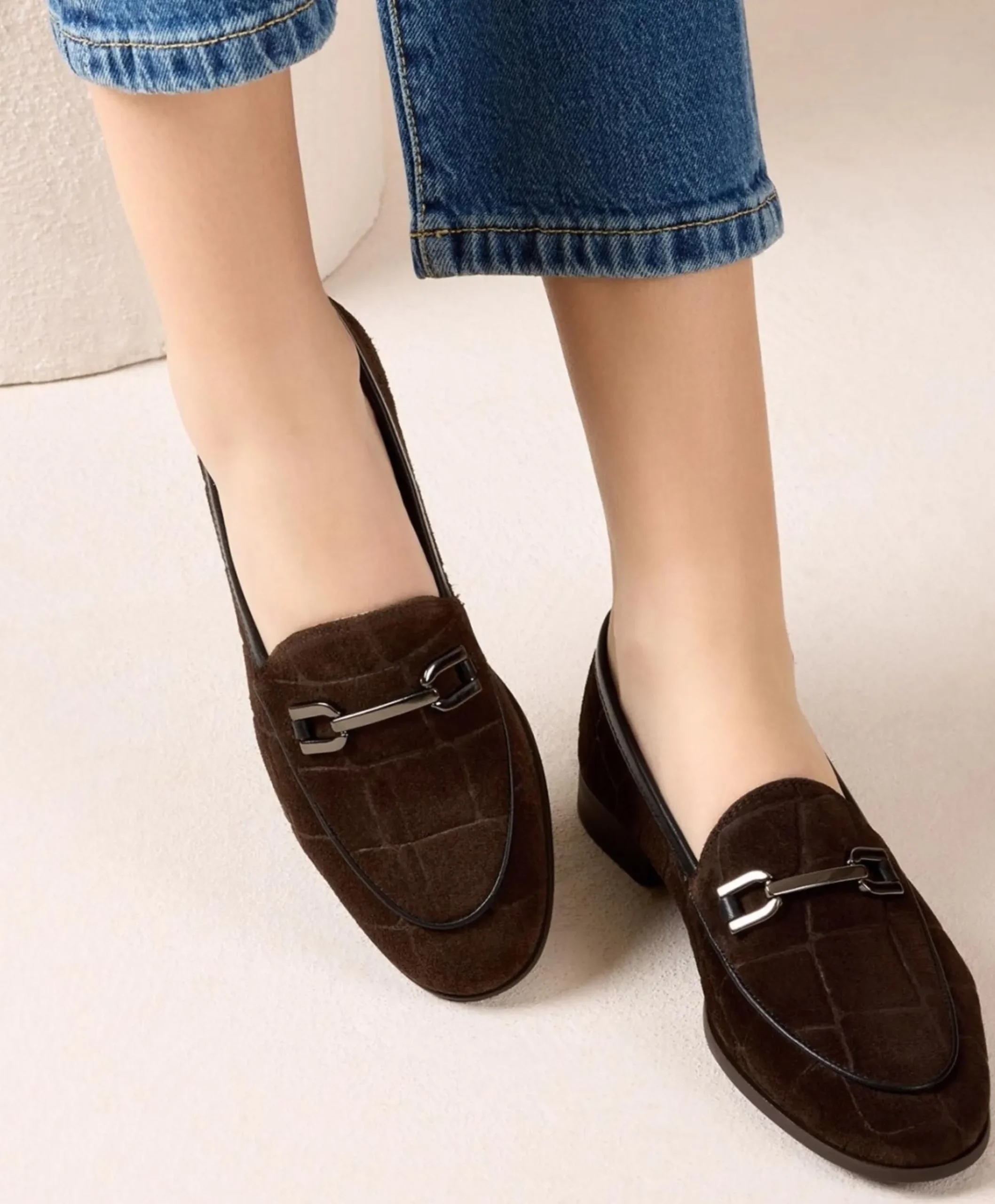 Dalcy dames loafers bruin