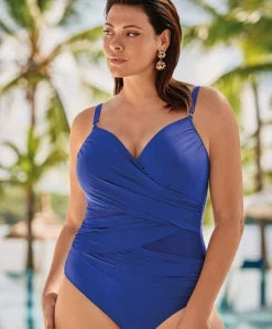 Dames badpak blauw