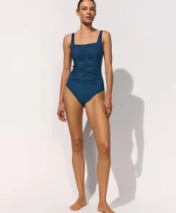 Dames badpak blauw
