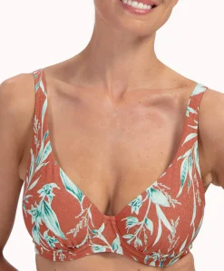 Dames bikinitop brique