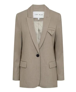 Dames blazer beige