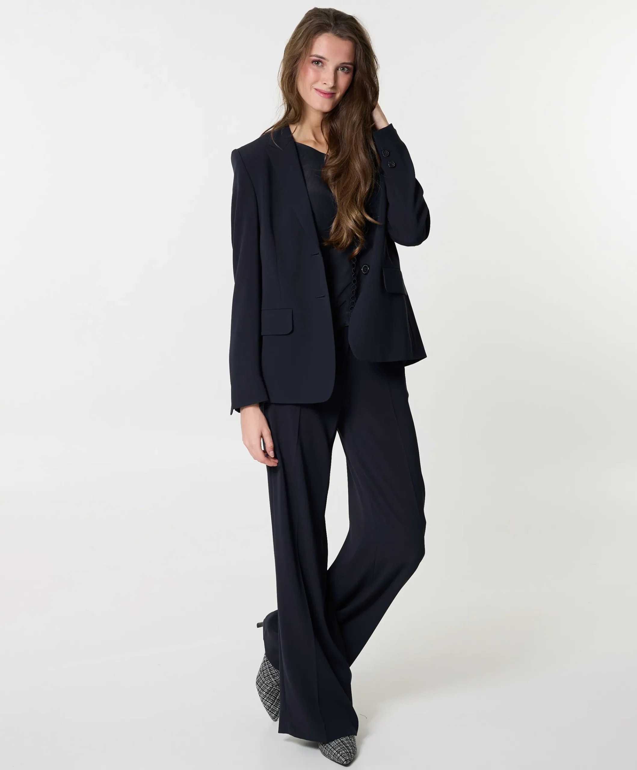 Dames blazer blauw