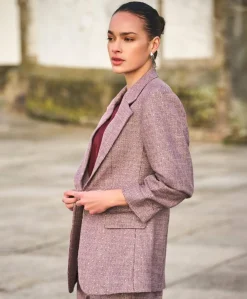 Dames blazer bordeaux