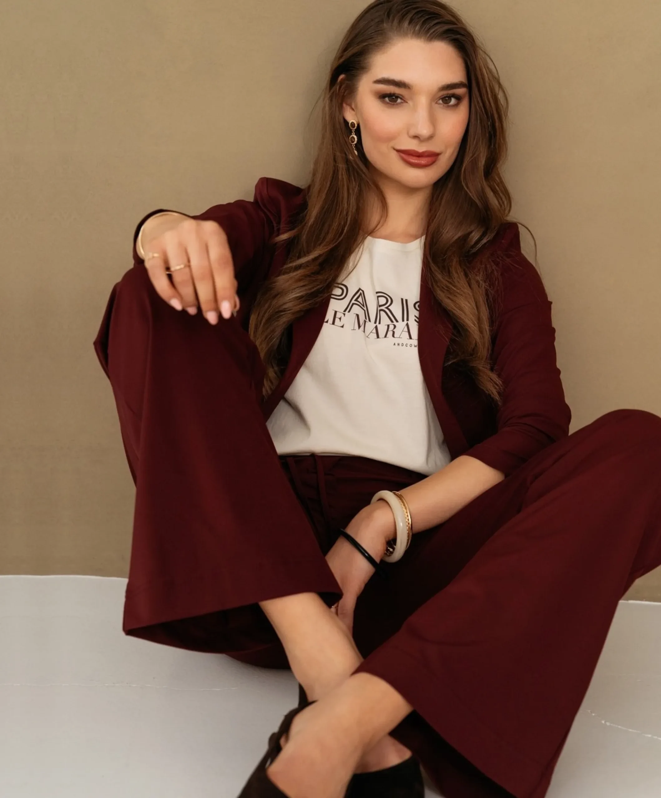 Dames blazer bordeaux