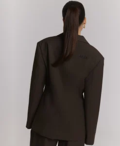 Dames blazer bruin