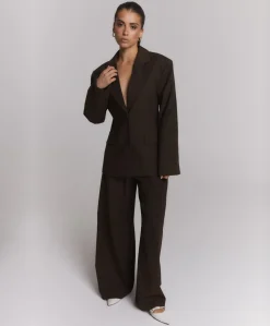 Dames blazer bruin