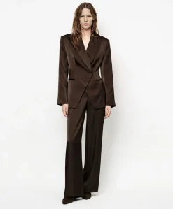 Dames blazer bruin