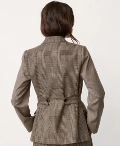 Dames blazer bruin