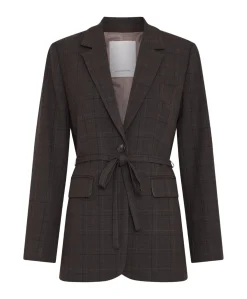 Dames blazer bruin