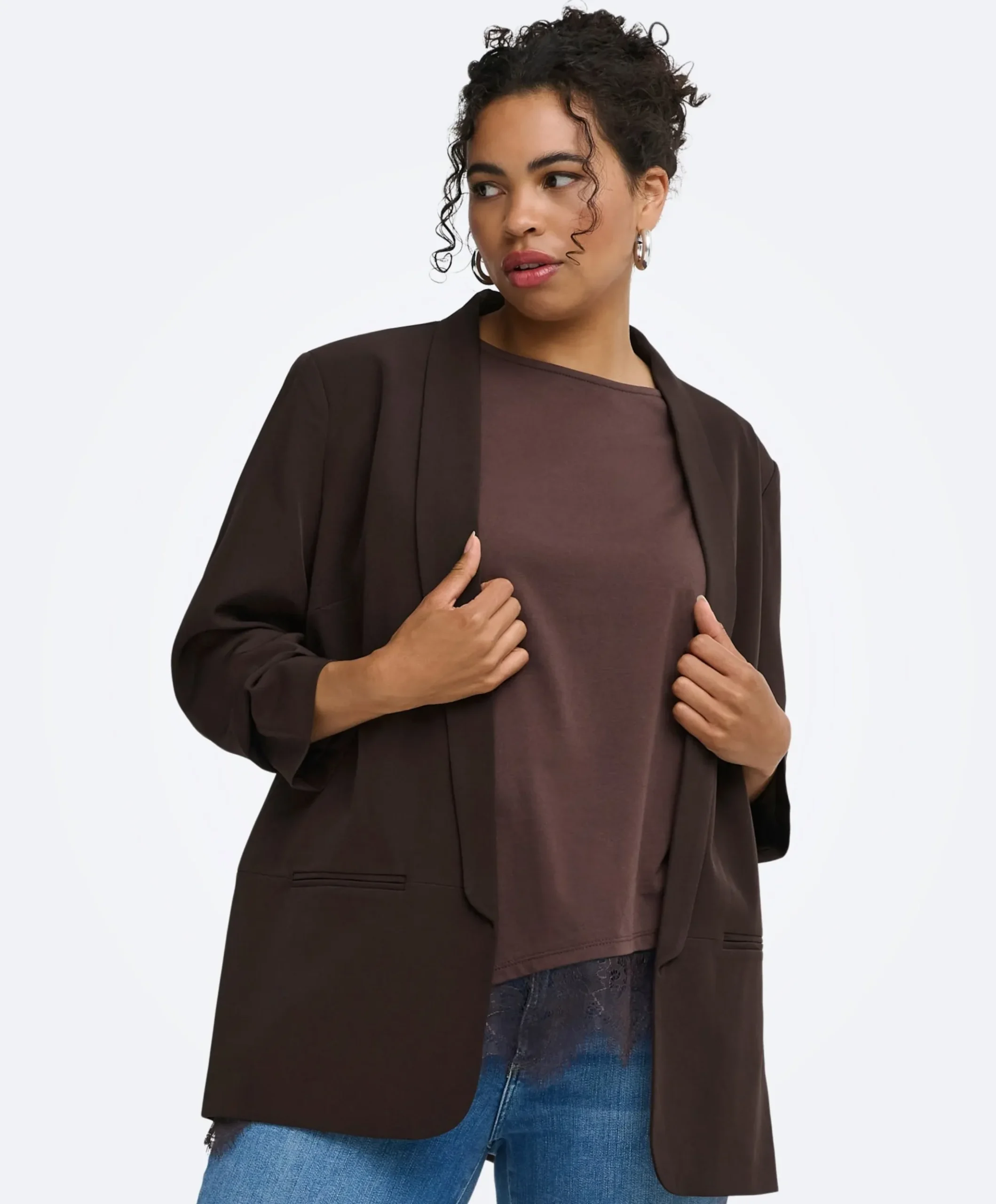 Dames blazer bruin