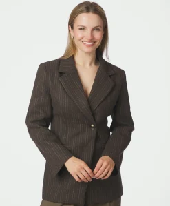 Dames blazer bruin