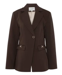 Dames blazer bruin