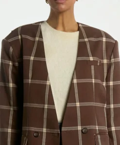 Dames blazer bruin