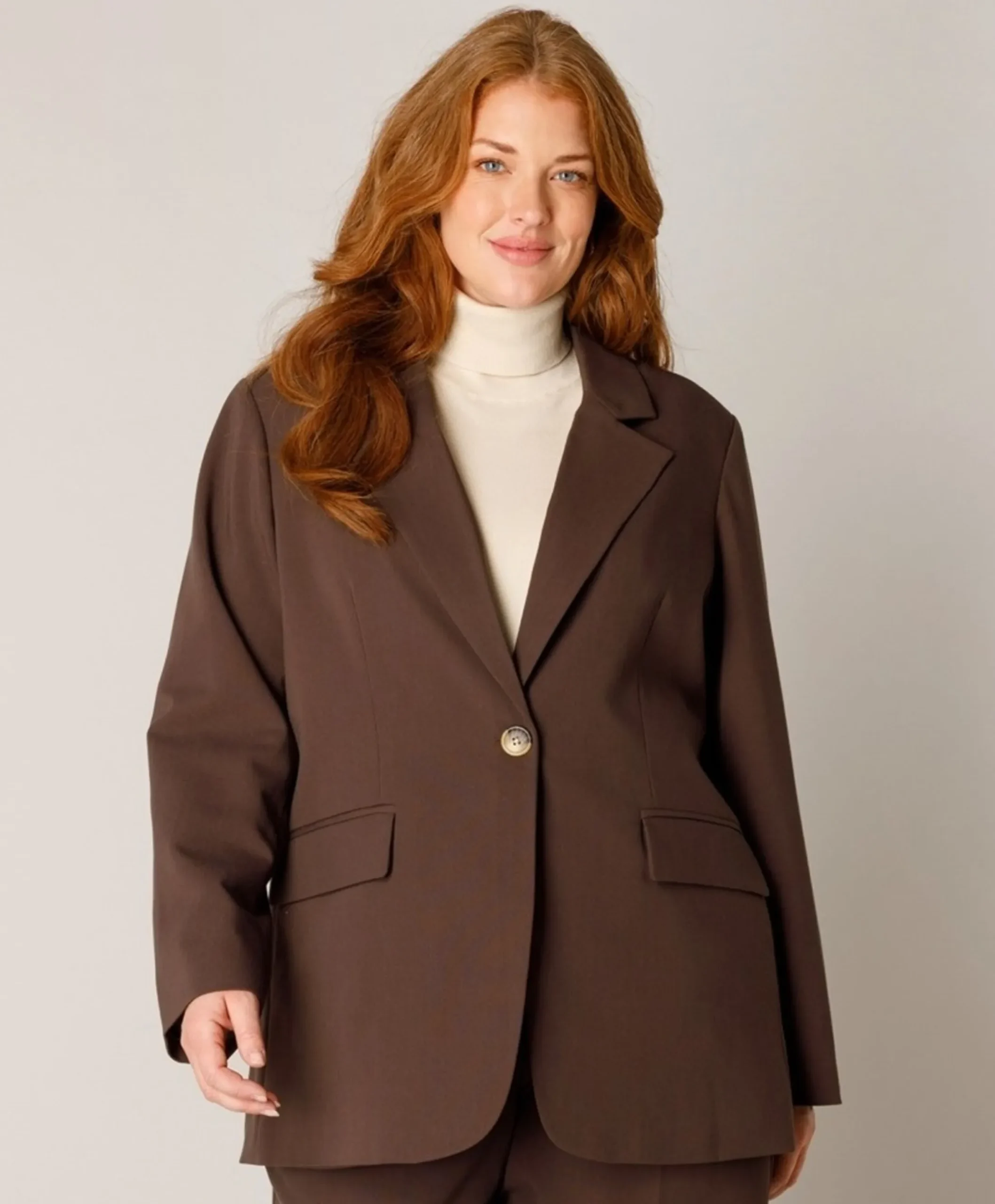 Dames blazer bruin