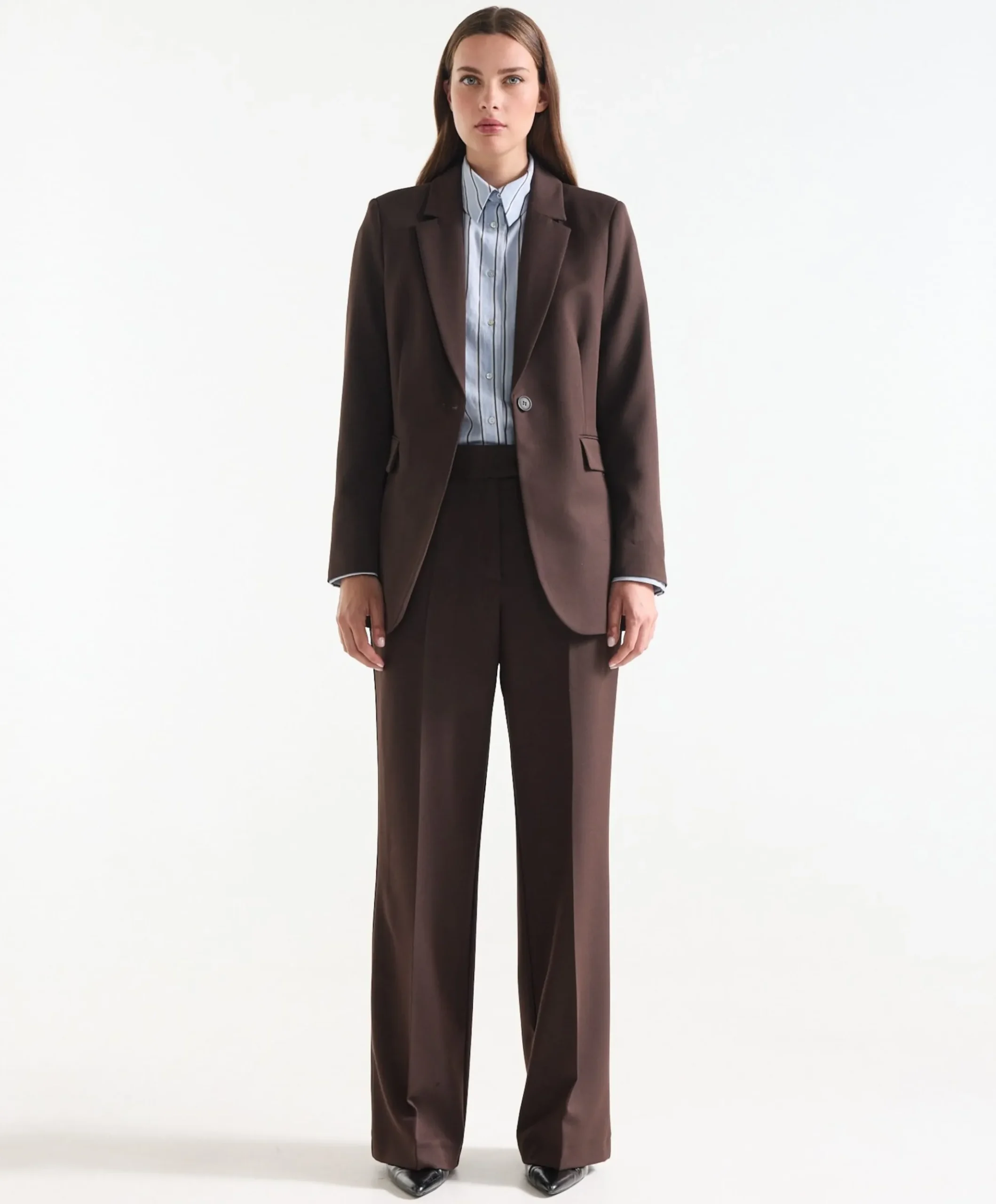 Dames blazer bruin