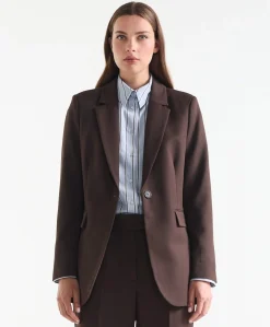 Dames blazer bruin