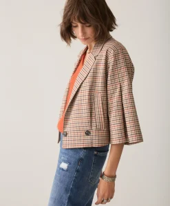 Dames blazer bruin