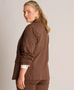 Dames blazer bruin