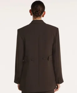 Dames blazer bruin