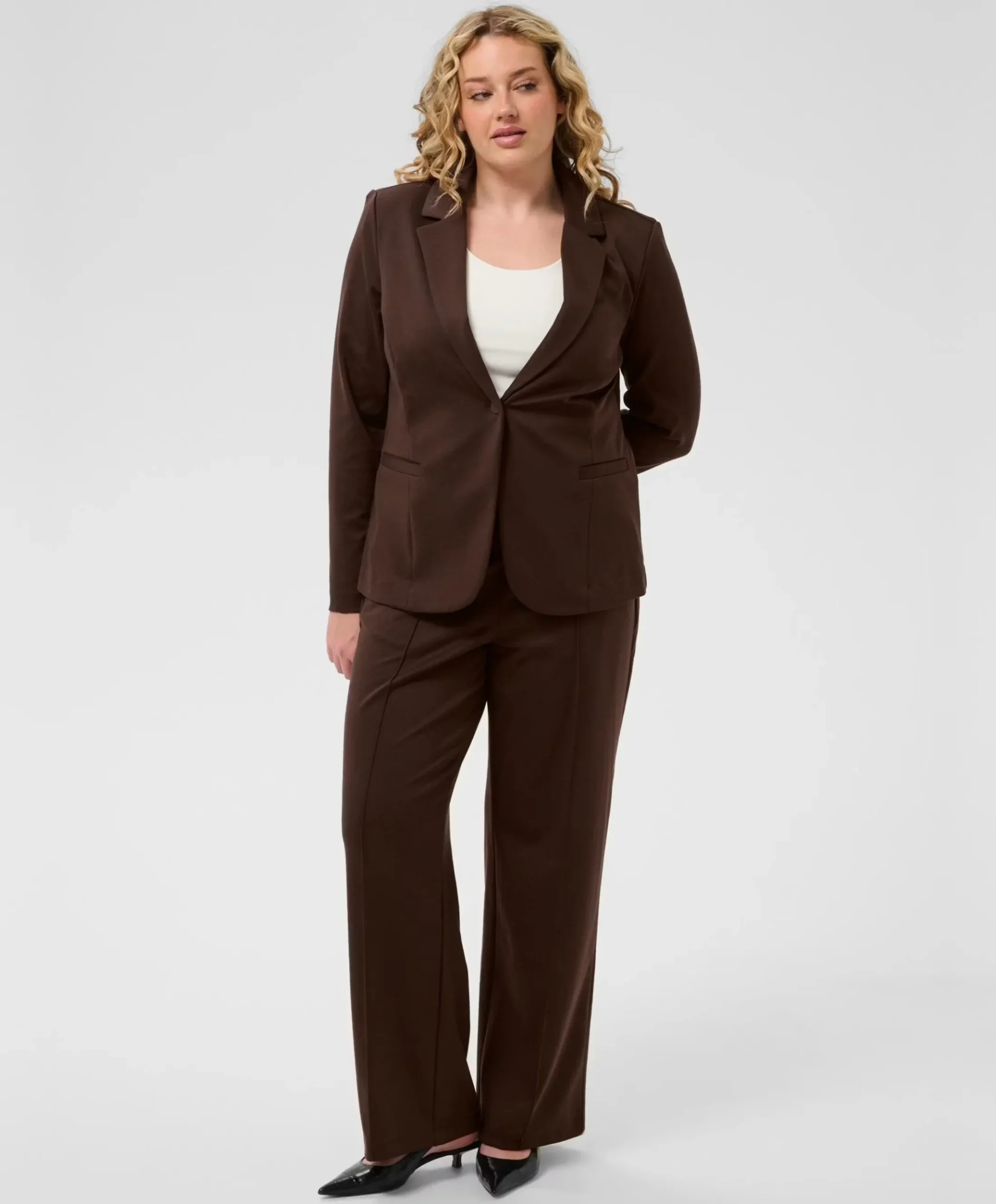 Dames blazer bruin