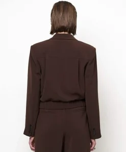 Dames blazer bruin
