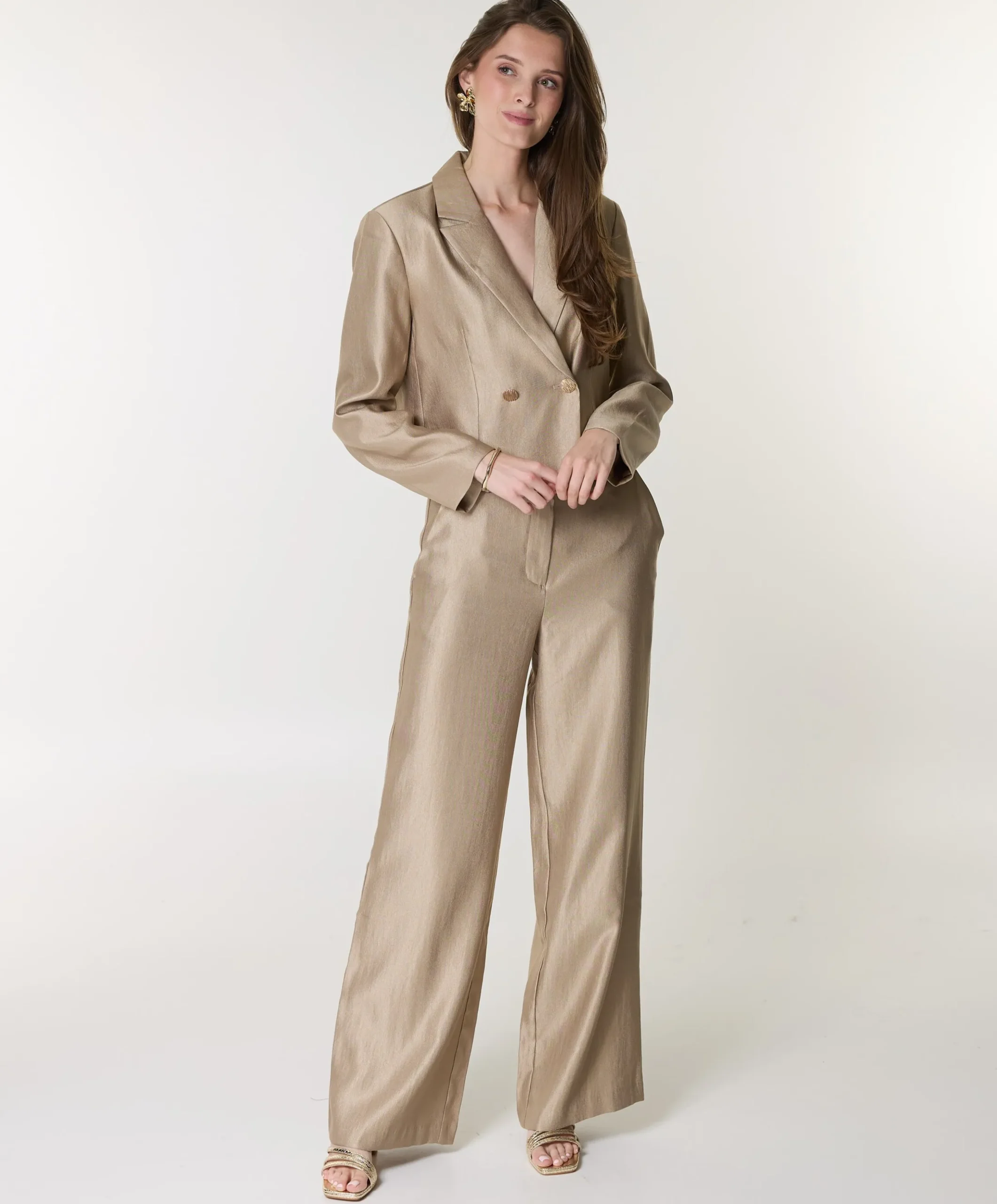 Dames blazer goud