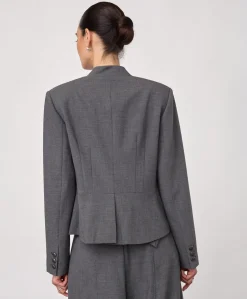 Dames blazer grijs