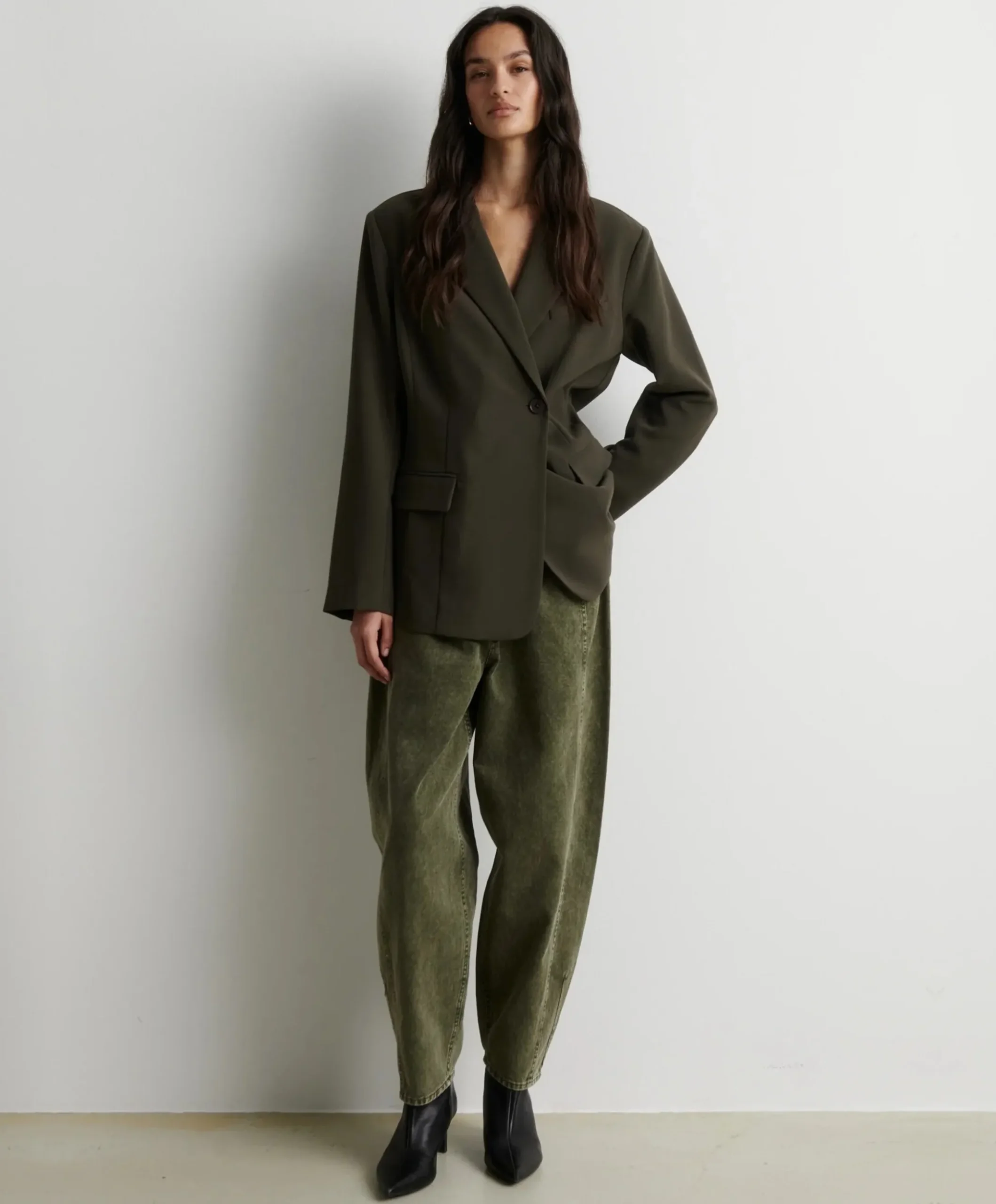 Dames blazer groen