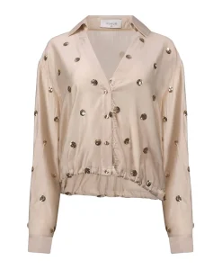 Dames blouse beige