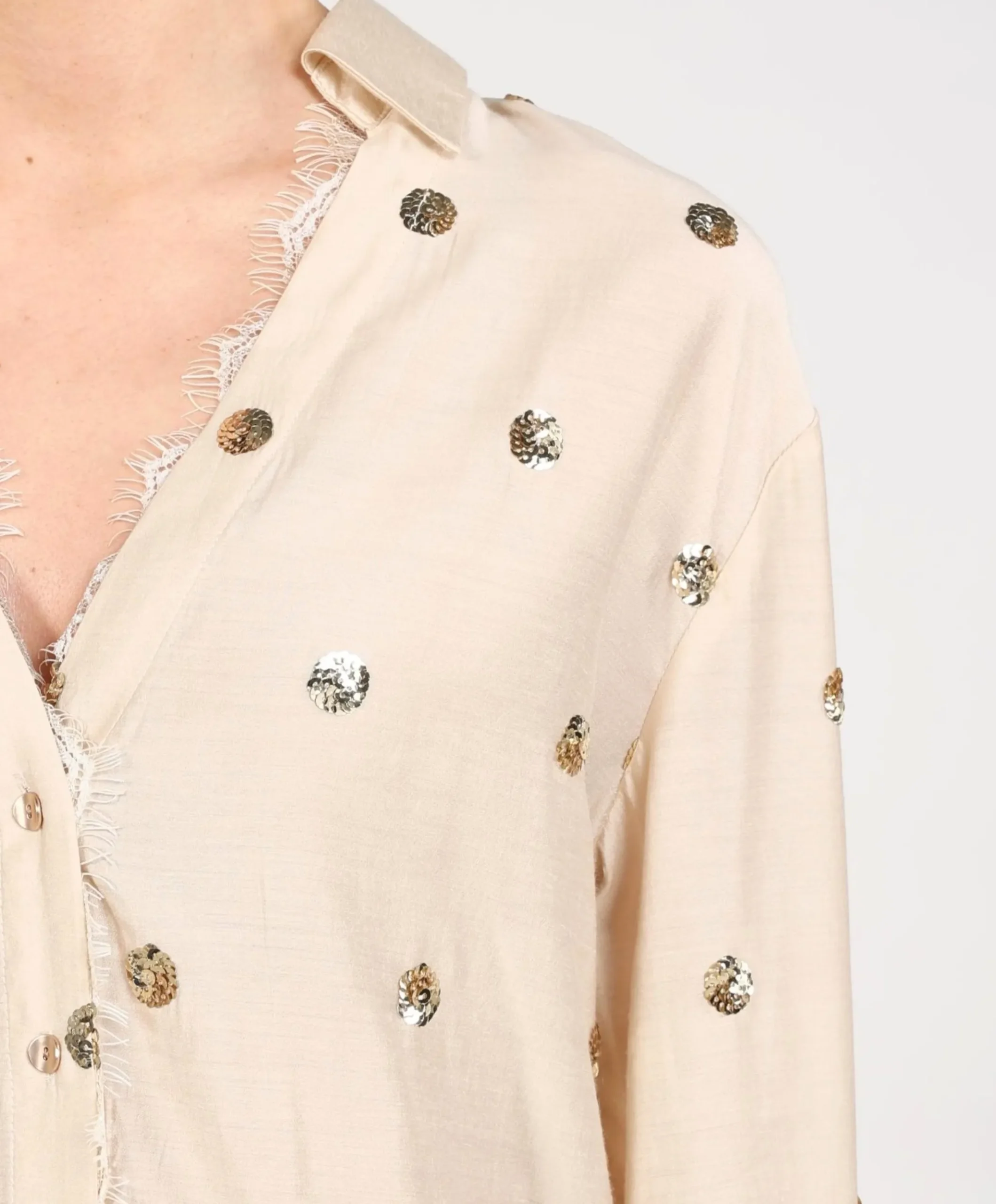 Dames blouse beige